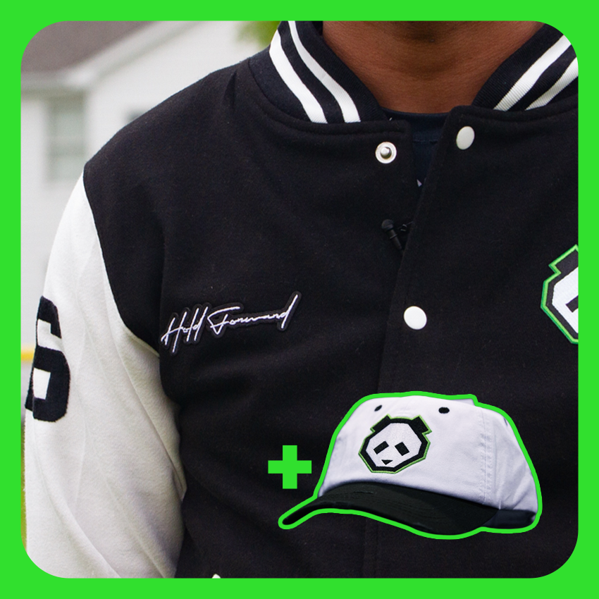 VARSITY jacket + hat